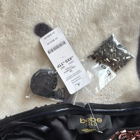 Bebe Gold Geode Strapless Dress - Picture 3 of 5